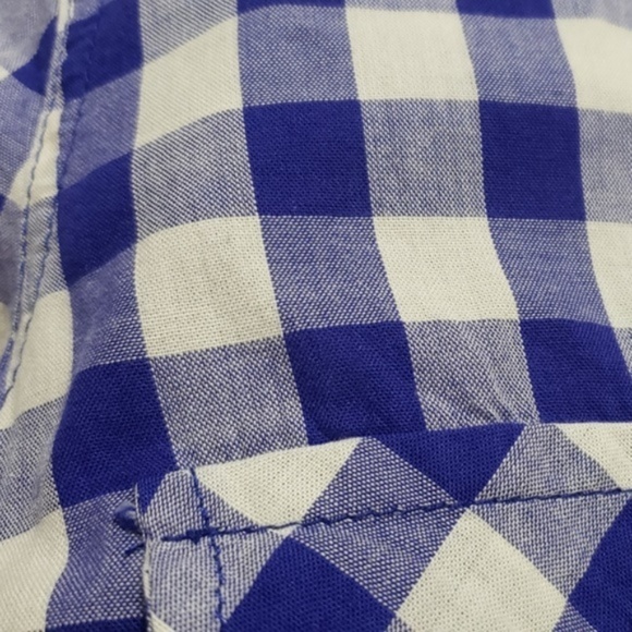 50% off forever 21 gingham blue button up long - Picture 7 of 7